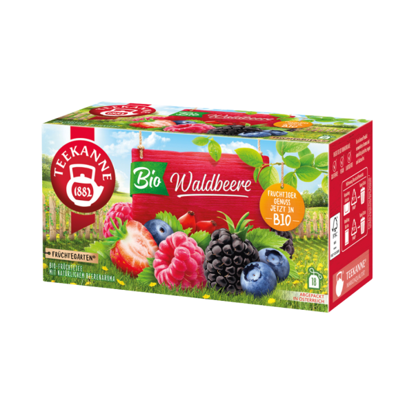 Teekanne Fruechtegarten Bio Waldbeere, Fruechtetee, Teebeutel im Kuvert, 71g